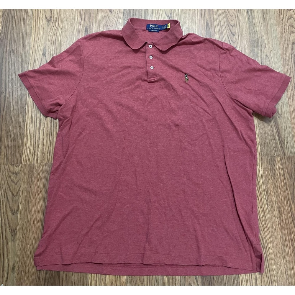 Polo Ralph Lauren Shirt Mens Extra Large Classic Fit Pony Red